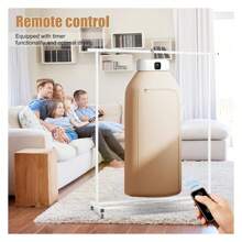 Portable Clothes Dryer,Small Electric Laundry Dryer With Control,Foldable Mini Drying Machine With Dryer Bag,Suitable For Apartment,Rv,Travel,Home - Multicolor - View 3