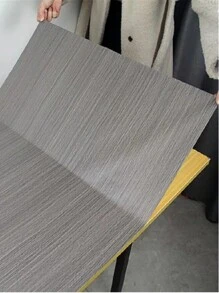 1 卷防水木质乙烯基壁纸自粘壁纸门柜桌面现代家具装饰墙纸 - 淺灰色 - 查看 7