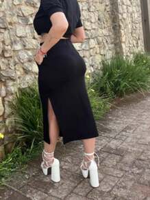 Women Two-Piece Outfits - 黑色 - 查看 1