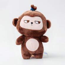 Mignons jouets en peluche originaux et autorisés Arrogant Monkey, Penguin et Puppy, cadeaux amusants pour une petite amie surprise - multicolore - Voir 12
