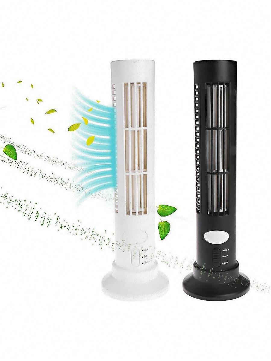 Mini ventilador de torre USB de 2 velocidades, portátil - Albaricoque - Ver 1