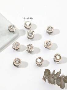 20pcs Women Invisible Snap Button Bra Clip, Clothing Breast Petals Shields Bust Clips (No Card) Dress Accessories Pin For Clothes Bag Charm School Office Accessories Shirts Jacket Jewelry Christmas Halloween Clothes Pin Funny Cute Teacher Gifts Costume Accessories Bag Charms - Beige - View 7