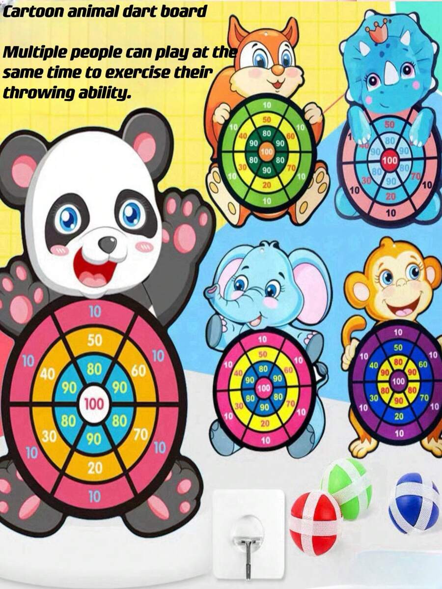Dartboard & Sticky Ball Target Game, Indoor/Outdoor Family Interaction Toy, Random Style - Multicolor - View 1
