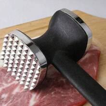 Stainless Steel Meat Tenderizer, Portable Meat Hammer With Comfortable Handle, Heavy Duty Manual Hammer For Steak, Chicken, Fish, Suitable For Home, Kitchen And Catering, Kitchen Tool - Silver - View 7