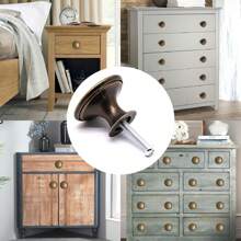 6入組古銅色/黑色旋鈕手把,30mm黃銅圓旋鈕,適用於櫥櫃抽屜廚房浴室櫥櫃家居辦公室家具 - 彩色 - 查看 8