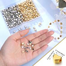 400pcs Heart Shaped Diy Jewelry Making Beads For Bracelets, Necklaces, Earrings, Keychains, Anklets, Cell Phone Charm, Birthday Party Decor Or Gifts