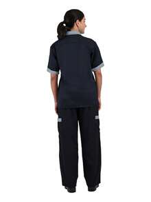 Juego de Filipina De Limpieza Con Pantalón Mod 1803 - Azul marino Con Gris - Ver 6