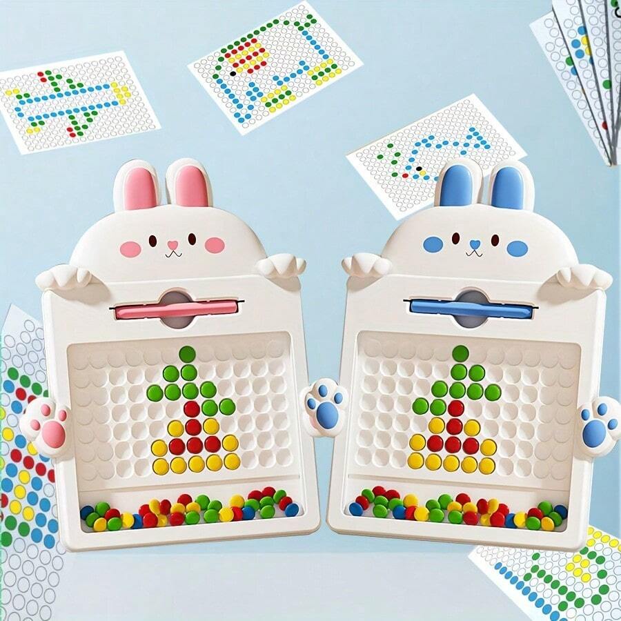 兔子磁力畫板玩具，磁力畫板附筆，教育學習玩具聖誕理想禮物、復活節禮物