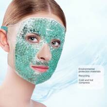 Gel Ice Mask For Cold/Hot Therapy, Sleeping Eye Mask With Ice Bag For Relaxing Gift - Green - View 3