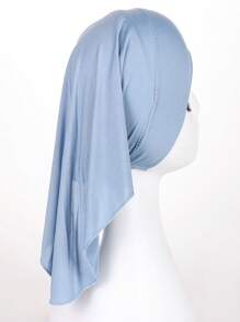 1pc Women's Thin And Breathable Solid Color Inner Hijab Cap - A - View 15