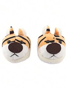 1 件可爱动物印花毛绒玩偶拖鞋，迷你玩具拖鞋，适合 18 英寸美国玩偶和其他玩偶配件，适合婴儿和女孩的生日礼物 - 彩色 - 查看 10