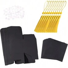 10 PCS Graduation Candy Boxes Class Of 2024 Graduation Cap Gift Boxes Graduation Centerpieces With Tassel For Graduation Ceremony Party Favors - Black - View 7