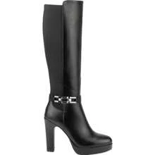 Botas de vestir de tubo alto con plataforma, mod. 1087828 - Negro - Ver 1
