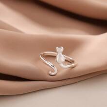 Vòng bít trang trí hình mèo - Bạc - Xem 2