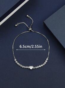 1pc Adjustable Copper Heart Bracelet Valentines,Mom,Mother,Mother's Day,Gift - Bright - View 3