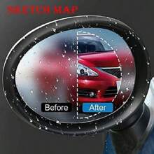 2PCS Car Sticker Rainproof Film For Car Rearview Mirror Car Rearview Mirror Rain Film Clear Sight In Rainy Days - Clear - View 5