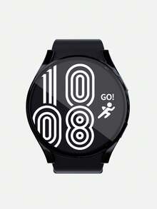 1pc Unisex Black Fashionable Soft TPU Full Coverage Anti-Scratch Electroplated Smartwatch Case And Screen Protector, Compatible With Samsung Watch 40mm/44mm, Compatible With Samsung Galaxy Watch 4/5/6/7, Smartwatch Case Accessory Shock-Proof Protective Cover