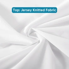 1pc Zippered Waterproof Pillow Cover, Oil-Resistant Breathable Knitted Pillow Protector For Bed Sleeping Pillowcase