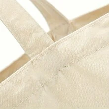 2/4/6/8/10 Peças Sacolas de Lona Branca, Sacolas de Presente para Reunião Anual, Design DIY, Minimalista Elegante, Sacolas de Presente para Damas de Honra e Casamento, Bolsas de Cosméticos, Bolsas de Viagem Simples, Bolsas de Maquiagem de Viagem de Grande Capacidade: O Companheiro Perfeito para a Beleza ao Ar Livre! Adequado para Casamentos, Aniversários, Praias e Feriados, O Melhor Presente para Família e Amigos. Esta Sacola Grande é Adequada para Estudantes, Volta às Aulas e Professores. É um Design Inovador, de Grande Capacidade, Sacola de Armazenamento Casual Portátil, Uma Sacola de Compras Ideal. - Bege - Visão 7
