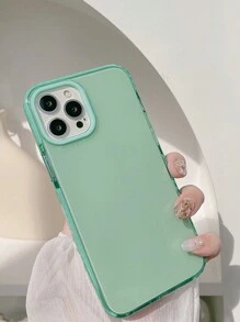 1 pieza Funda de teléfono transparente antideslizante verde, compatible con iPhone 16/16pro/16plus/16promax/15/15 Plus/15 Pro/15 Pro Max/14 Pro Max/14 Pro/14 Plus/14/13 Pro Max/13 Pro/13/13 Mini/SE3/7/8/SE2/12 Pro Max/12 Pro/12/12 Mini/11 Pro Max/11 Pro/11/XR/XS Max/X/XS/7p/8p/7/8, resistente al agua, a los golpes y a los arañazos. - Verde - Ver 4