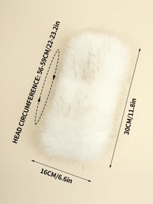1Pc Mũ Cossack Nga mềm mại mùa đông cho nữ Mũ mùa đông Băng đô lông giữ ấm tai cho nữ - màu nâu - Xem 10