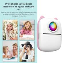 Mini Portable Printer With 1 Roll Of Printing Paper, Inkless Sticker Printer,Mini Thermal Printer For Notes/Photos/Stickers/Labels/Receipts, Pocket Printer Compatible With IPhone, Android