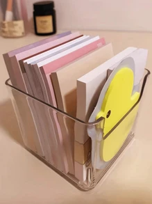 1pc Clear Drawer Storage Box For Desk Organization - For Small Compartment Storage Box - Stackable And Mix & Match - Sorting And Categorizing Box Back To School - Clear - View 5