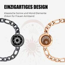 Totwoo Long Distance Touch Bracelets For Couples, Vibration & Light Up For Love Couples Bracelets | Long Distance Relationship Gifts For Girlfriend Bluetooth Pairing Jewelry - FigaroKette/Schwarz Gold - Xem 4