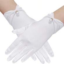 Ladies Satin Bridal Wedding Opera Evening Vintage Style Stage Performance Gloves Autumn Accessories Valentine's Day Accessories - Satin Short - View 13