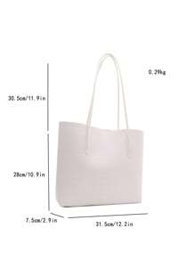 Túi xách đeo vai mini in họa tiết da cá sấu, có ngăn bên trong, phù hợp cho nữ giới, giới trẻ chuyên nghiệp, nhân viên văn phòng. Cũng thích hợp làm quà tặng công sở/đi làm/đi học, quà tặng ngày lễ/nghỉ mát cho phái nữ, giáo viên. - trắng - Xem 8