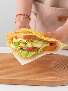 50入組隨機圖案麵包袋，多功能創意報紙設計食物紙包裝袋，適用於三明治漢堡烤麵包機廚房烤箱襯墊烤箱紙空氣炸鍋空氣炸鍋紙 - 彩色 - 查看 7