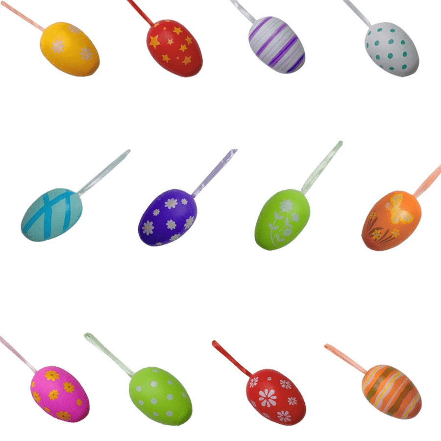 12 cái lễ Phục sinh DIY Vẽ bằng tay Trứng Đối với Trường mẫu giáo Nhuộm màu Đồ Chơi Mô phỏng Trứng Nhuộm màu Trứng - Nhiều màu - Xem 1