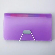 1 pieza Carpeta de 13 rejillas de colores caramelo en tamaño A6, billetera acordeón mini, suministros de oficina, organizador de documentos, portador de recibos, de vuelta a la escuela, útiles escolares