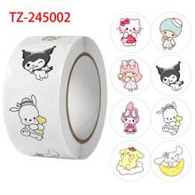 Sanrio 500Pcs/Roll Sticker Kawaii  Hello  Cartoon Kitty Cat Kids Reward Stickers Gift Decoration Decals Toys(Some Parts May Be Random)