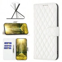 兼容三星 Galaxy A55 A35 A15 A05 A05S A25 A24 A34 A54 A14 A23 A73 A13 A33 A53 A52 A72 A12 手机壳，Galaxy A55 A35 A15 A05 A05S A25 A24 A34 A54 A14 A23 A73 A13 A33 A53 A52 A72 A12 翻盖钱包皮套带卡槽支架手机壳。 - 白色 - 查看 5
