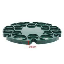 A Garden Green Round Bamboo Tray Flower Pillar Gardening Climbing Frame Wrapped With Plastic Steel Pipe Bamboo Pole Fixing Frame Plant Fixing Device