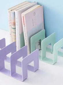 1pc Desktop Book Stand, Book Organizer For High School Students And Children, Desk Shelf Storage Rack - Green - View 4