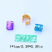 60个波西米亚风可调节金属发圈，女孩发饰，金属装饰发珠夹 - 彩色 - 查看 7