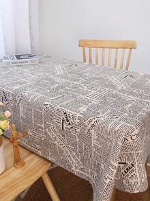 1pc Retro Newspaper Print Tablecloth For Food Photography And Decoration - Newspaper - View 7