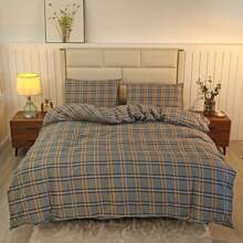 3 Piezas De Cubierta Nórdica Con Estampado Floral De Estilo Sencillo Y Cómodo Y Conjunto De Funda De Almohada (sábana Y Relleno No Incluidos)