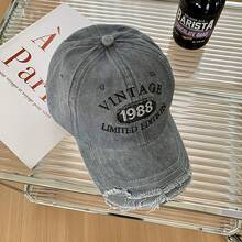 復古男女運動棒球帽，字母繡花，適用於旅行街頭戶外防曬帽 - 多色 - 查看 33