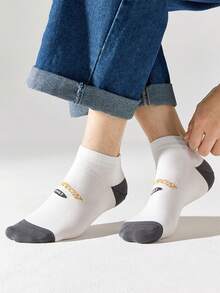 5 , Nam Thoáng khí Thấm hút mồ hôi Đơn giản Khối màu Vớ Đối với Mặc hàng ngày , Mùa Xuân & Mùa hè - Nhiều màu - Xem 6