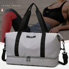 1個輕巧且大容量的健身袋，尼龍旅行袋，男女皆宜的時尚運動休閒袋 - 彩色 - 查看 1