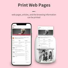 Mini Portable Printer With 1 Roll Of Printing Paper, Inkless Sticker Printer,Mini Thermal Printer For Notes/Photos/Stickers/Labels/Receipts, Pocket Printer Compatible With IPhone, Android