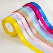 1個2cm X 22m緞帶,適用於蛋糕烘焙、禮物包裝、手工藝品、婚禮裝飾 - 彩色 - 查看 3