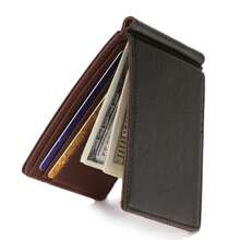 Billetera de hombre con sujetador de billetes, portacartillas multifuncional con clip de dólar americano, con gran capacidad de tarjetas, estilo informal de negocios, regalo de cumpleaños, regalo de graduación, regalo del Día del Padre