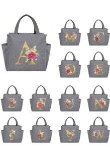 1 件 Teacher Life 彩虹印花保温午餐袋 - 防水便携，适合学校和办公室 - 保持食物新鲜美味 学校收纳袋 教师储物袋 教室袋 教室收纳袋 女士午餐盒袋 女士学校用品配件 学校用品袋 学校配件 学校用品 - 灰色 - 查看 5