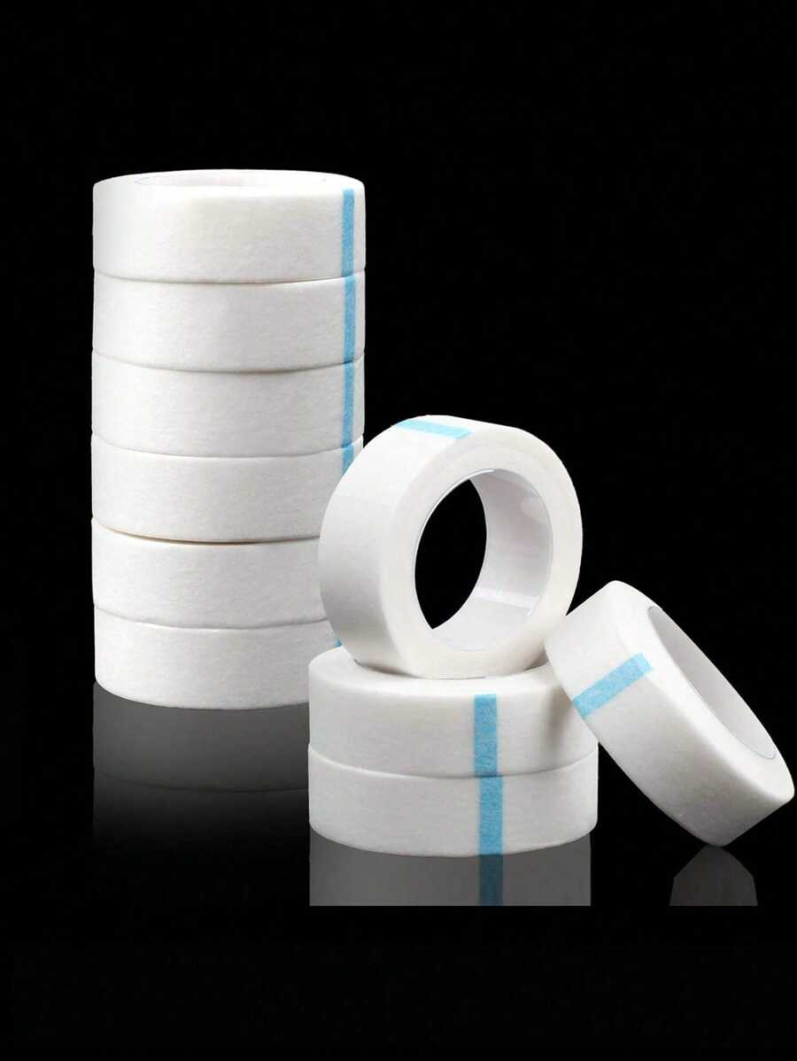 2-8pcs Eyelash Extension Tape, Fenshine Micropore Medical Tape For Eyelash Extension, Adhesive Fabric Tape For For Eyelash Extension Supply 0.5 Inch X 10 Yards - White - View 1