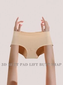 Sports Outdoor 1pc Multicolor Seamless Body Shaping Panties With Sponge Padded, Triangle Cut For Better Butt Lift Gym Accessories