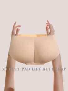 Sports Outdoor 1pc Multicolor Seamless Body Shaping Panties With Sponge Padded, Triangle Cut For Better Butt Lift Gym Accessories